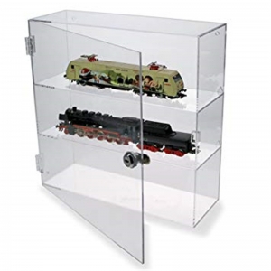 Custom acrylic model display case with lock 