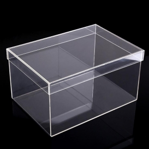 High quality Clear acrylic box with lid, Clear acrylic shoe box wholesale