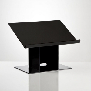 black mini acrylic portable countertop lectern for office use 