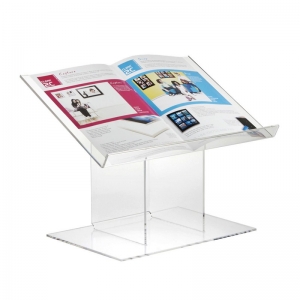 clear acrylic portable desktop lectern for tabletop presentations 