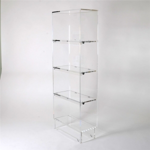 Custom 5 tiers acrylic bookshelf rack wholesale 