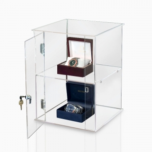 Factory wholesale 2 Tier Acrylic Counter Display Cabinet 