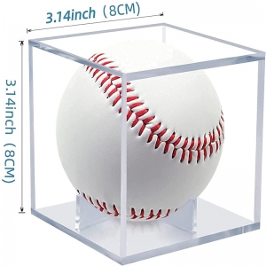 Wholesale small perspex acrylic baseball display case 